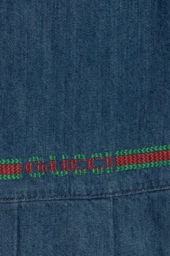 Gucci Kids NIEBIESKI Jeansowa sukienka