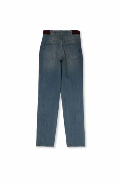 Gucci Kids NIEBIESKI Jeansy z pasem ‘Web’