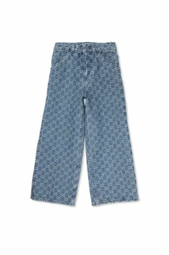 Gucci Kids NIEBIESKI Jeansy z monogramem