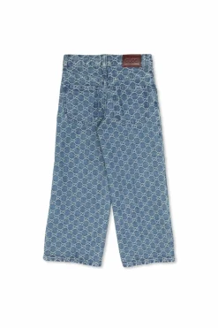 Gucci Kids NIEBIESKI Jeansy z monogramem