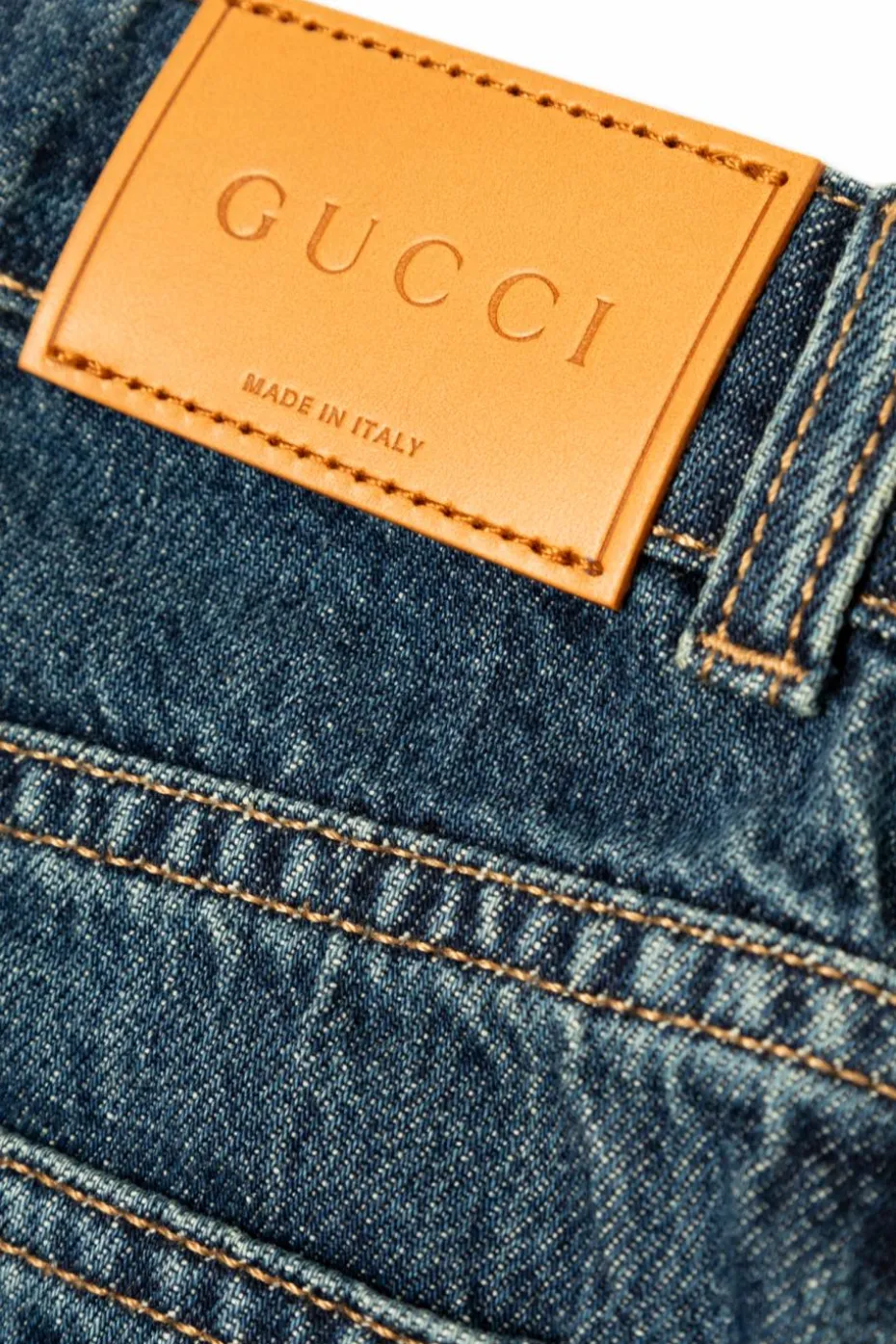Gucci Kids NIEBIESKI Jeansy z nogawkami o prostym kroju