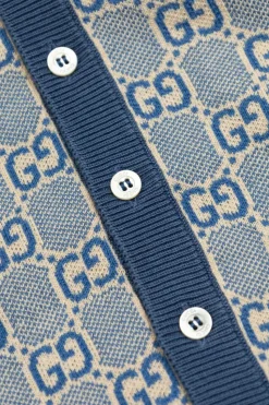Gucci Kids NIEBIESKI Kardigan ze wzorem `GG`