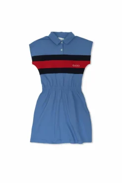 Gucci Kids NIEBIESKI Sukienka z kołnierzem