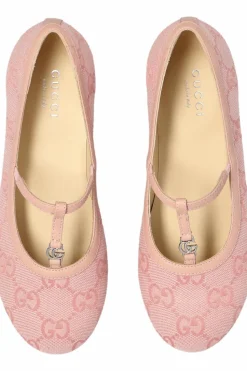 Gucci Kids RÓŻOWY Baleriny z monogramem