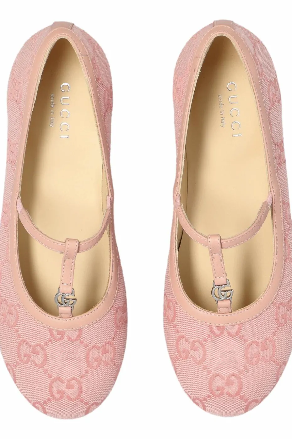 Gucci Kids RÓŻOWY Baleriny z monogramem