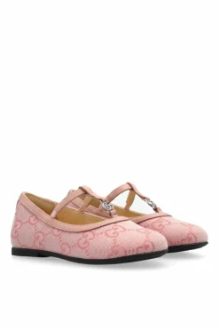 Gucci Kids RÓŻOWY Baleriny z monogramem