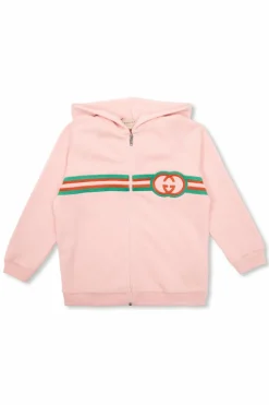 Gucci Kids RÓŻOWY Bluza zapinana na zamek