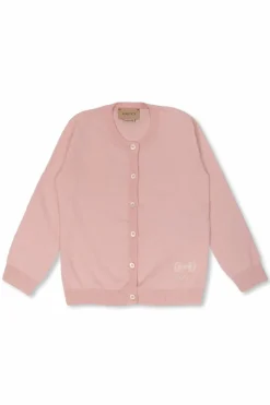 Gucci Kids RÓŻOWY Kardigan z logo