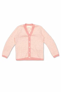 Gucci Kids RÓŻOWY Kardigan ze wzorem `GG`