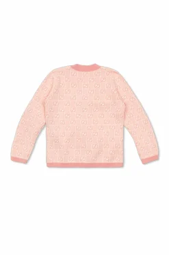 Gucci Kids RÓŻOWY Kardigan ze wzorem `GG`