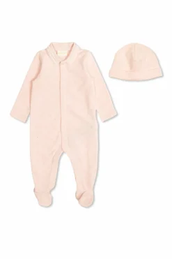 Gucci Kids RÓŻOWY Komplet: pajacyk niemowlęcy i czapka