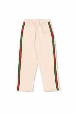 Gucci Kids RÓŻOWY Spodnie dresowe z charakterystycznym paskiem `Web`