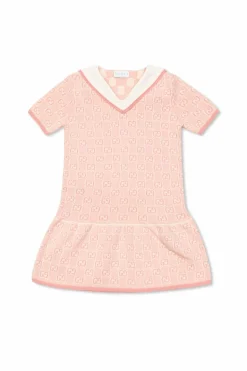 Gucci Kids RÓŻOWY Sukienka z kołnierzem