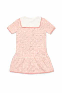 Gucci Kids RÓŻOWY Sukienka z kołnierzem
