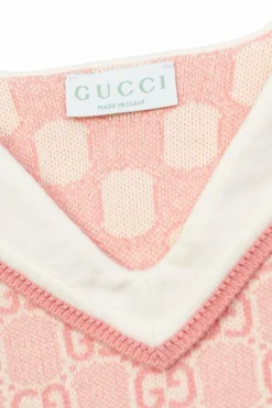 Gucci Kids RÓŻOWY Sukienka z kołnierzem