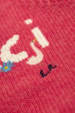 Gucci Kids RÓŻOWY Sweter z wyszytym logo