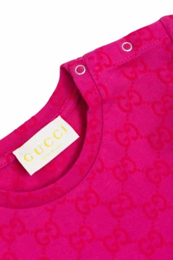 Gucci Kids RÓŻOWY T-shirt z monogramem