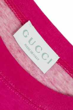 Gucci Kids RÓŻOWY T-shirt z nadrukiem