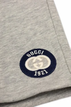 Gucci Kids SZARY Bawełniane spodnie