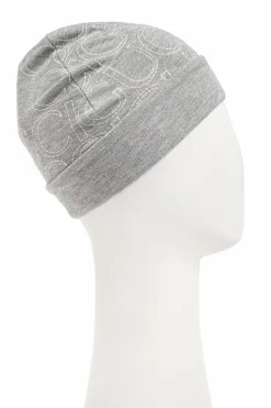 Gucci Kids SZARY Bawełniana czapka z wyszytym logo