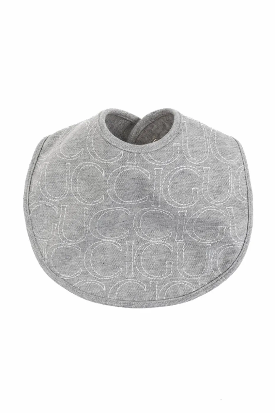 Gucci Kids SZARY Bawełniany śliniak z wyszytym logo