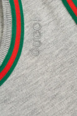 Gucci Kids SZARY Bawełniana sukienka