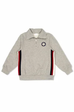 Gucci Kids SZARY Bluza z kołnierzem