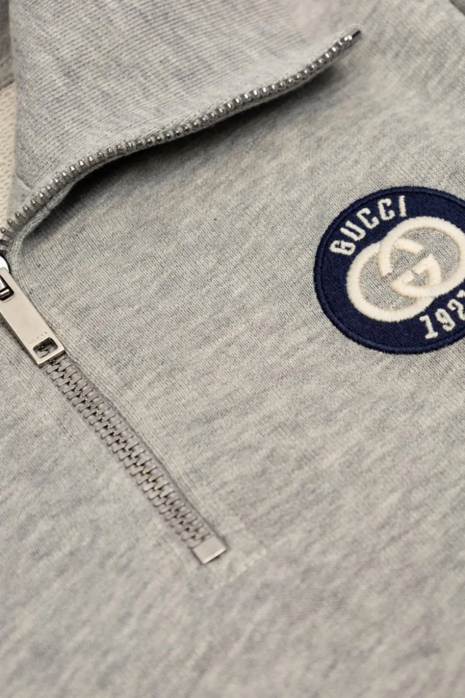 Gucci Kids SZARY Bluza z kołnierzem