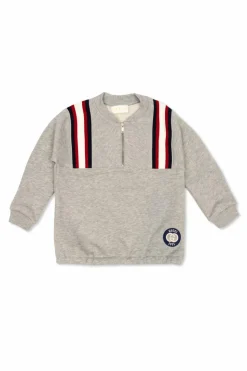 Gucci Kids SZARY Bluza z dekoltem zapinanym na zamek