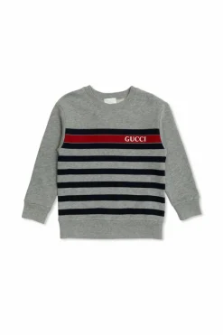 Gucci Kids SZARY Bluza z logo