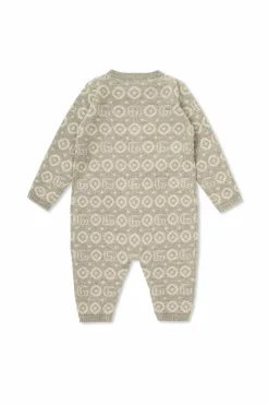 Gucci Kids SZARY Pajacyk niemowlęcy ze wzorem `GG`