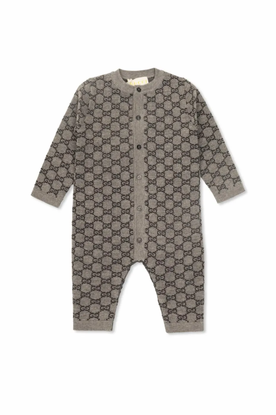 Gucci Kids SZARY Pajacyk ze wzorem `GG`