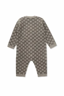 Gucci Kids SZARY Pajacyk ze wzorem `GG`