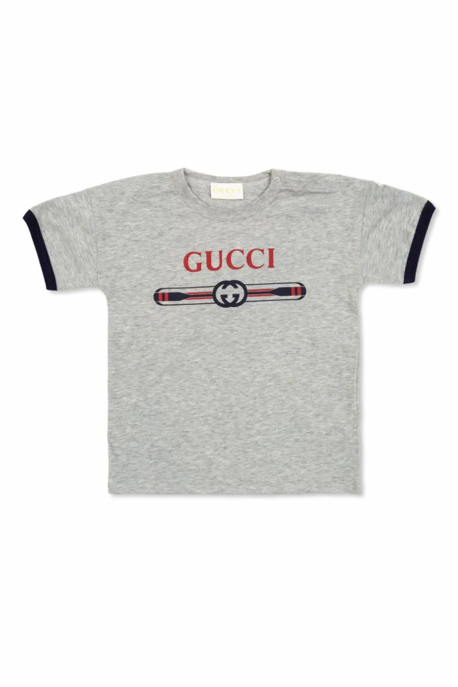 Gucci Kids SZARY T-shirt z nadrukowanym logo