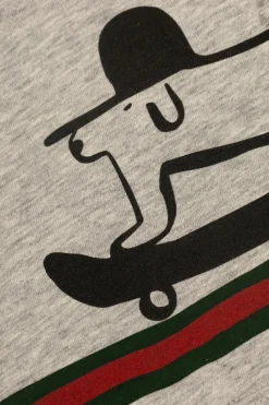 Gucci Kids SZARY T-shirt z nadrukiem
