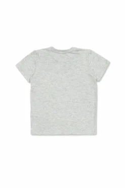 Gucci Kids SZARY T-shirt z nadrukowanym logo