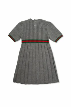 Gucci Kids SZARY Wełniana sukienka