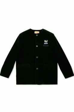 Gucci Kids ZIELONY Sztruksowa kurtka