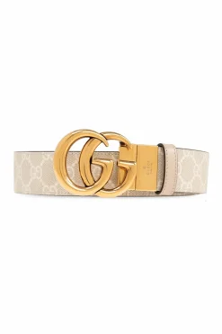 Gucci kremowy Dwustronny pasek