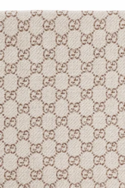 Gucci kremowy Szal z monogramem