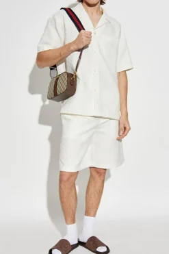 Gucci kremowy Szorty ze wzorem `GG`