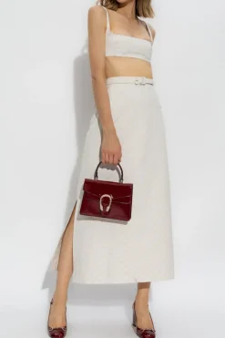 Gucci kremowy Top z monogramem