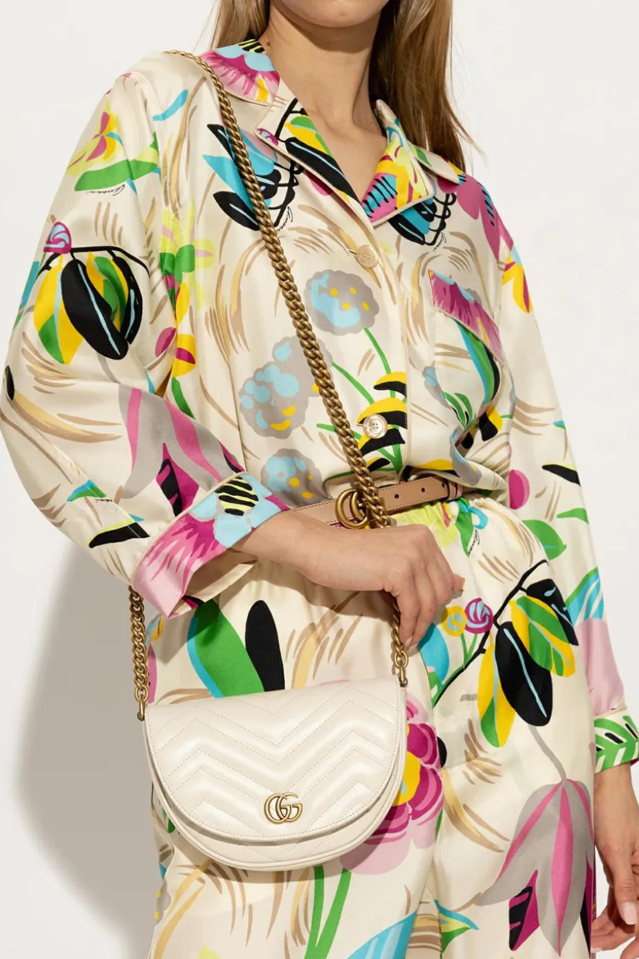 Gucci kremowy Torba na ramię ‘GG Marmont Mini’
