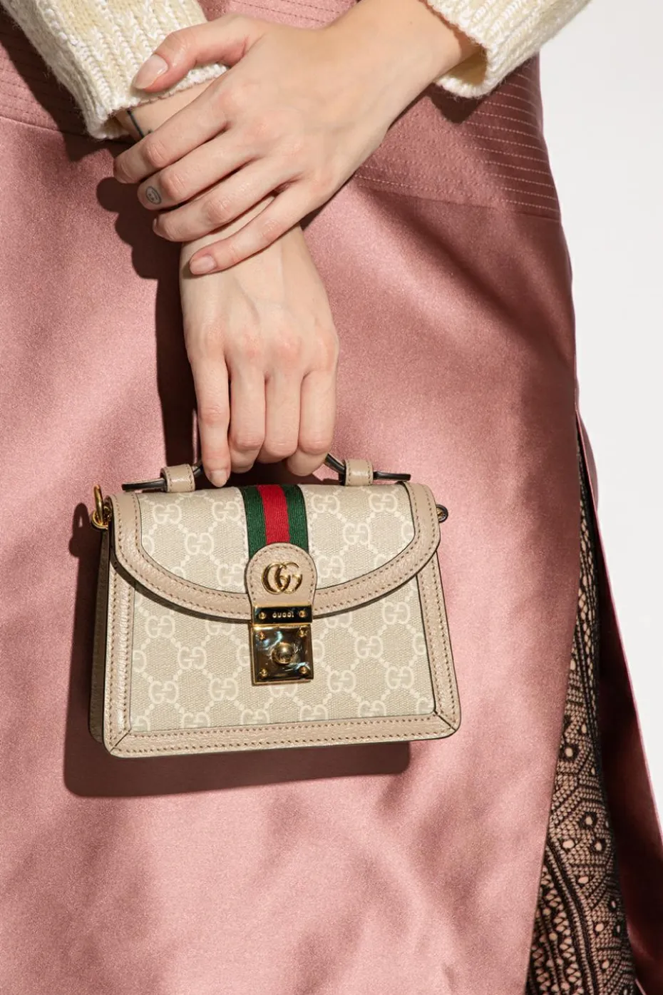 Gucci kremowy Torba na ramię ‘Ophidia Mini’