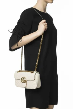 Gucci kremowy Torba na ramię 'GG Marmont'