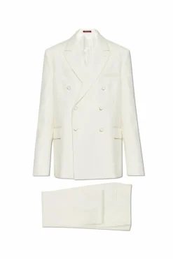 Gucci kremowy Wełniany garnitur