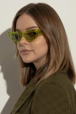 Gucci neonowy Okulary przeciwsłoneczne