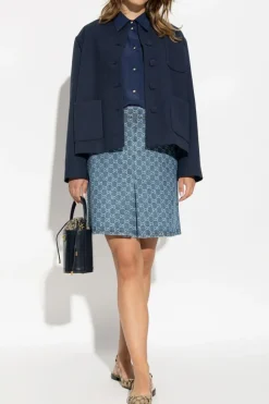 Gucci NIEBIESKI Jeansowa spódnica