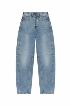 Gucci NIEBIESKI Jeansy z wysokim stanem