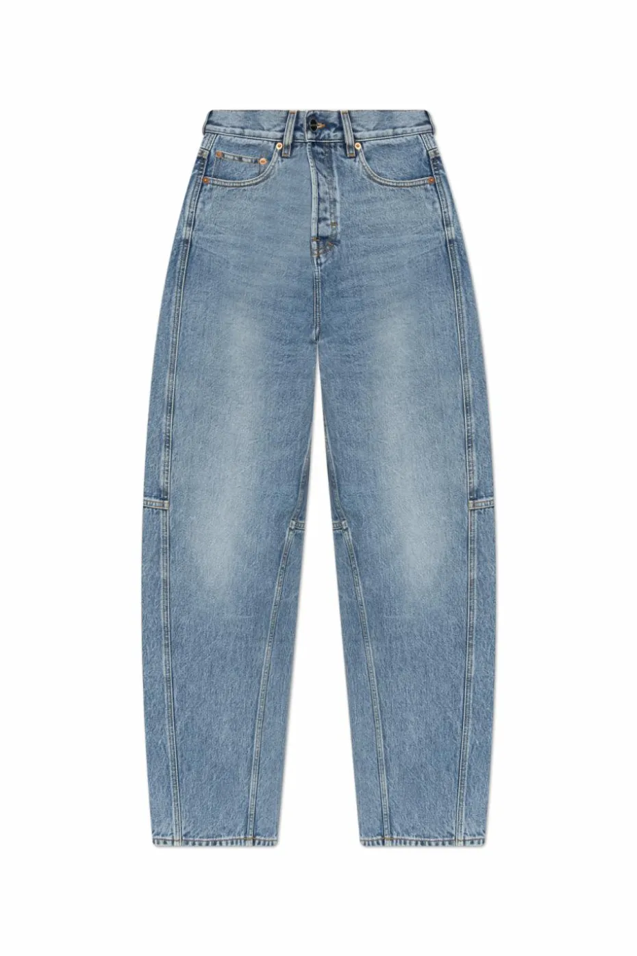 Gucci NIEBIESKI Jeansy z wysokim stanem